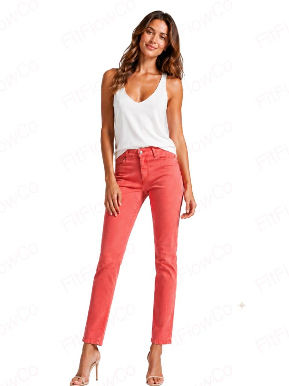 Lauren Ralph Lauren Coral Modern Straight Ankle Jeans 8P Petite Stretch